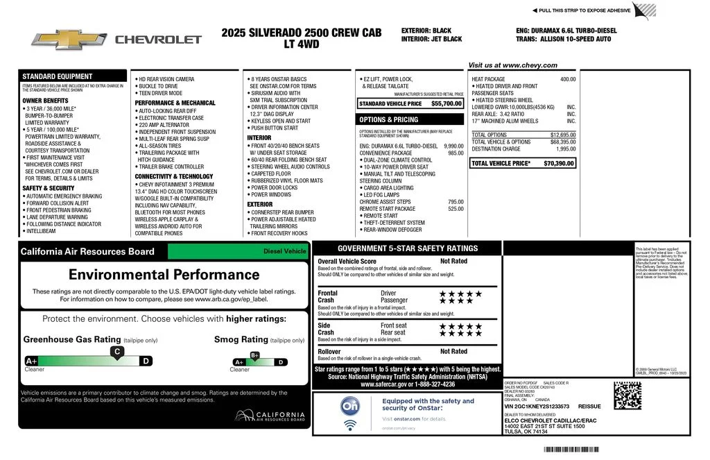 Certified Used 2025 Black Chevrolet LT image 3
