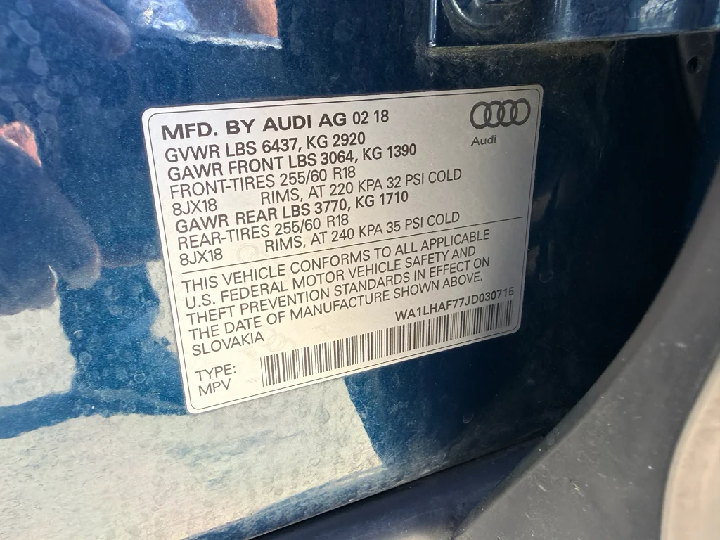 Used 2018 Ink Blue Metallic Audi Premium Plus image 31