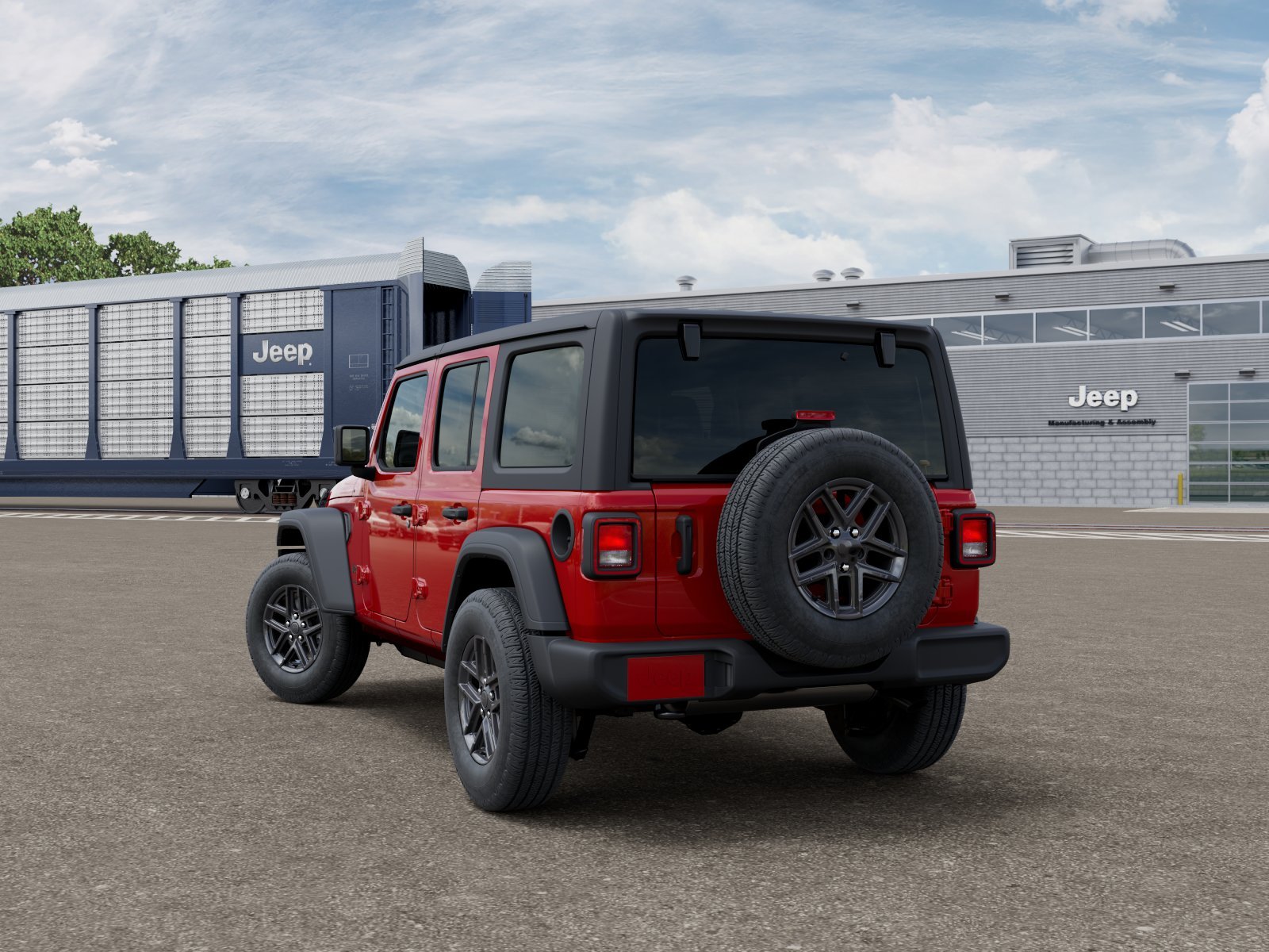 New 2026 Firecracker Red Clear-Coat Exterior Paint Jeep Sport S image 3