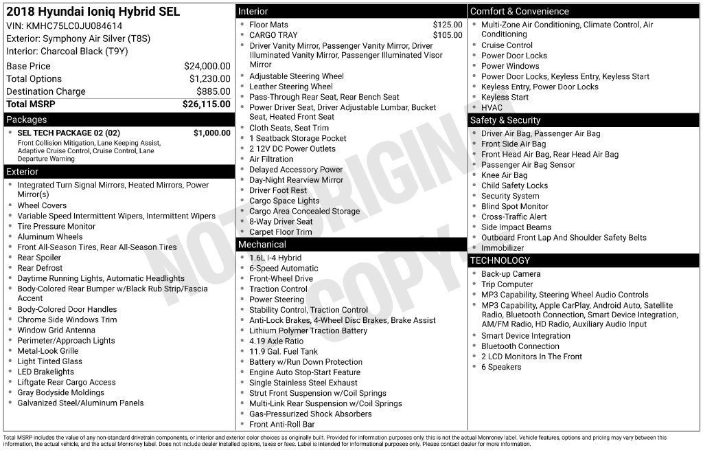 Used 2018 Silver Hyundai SEL image 2