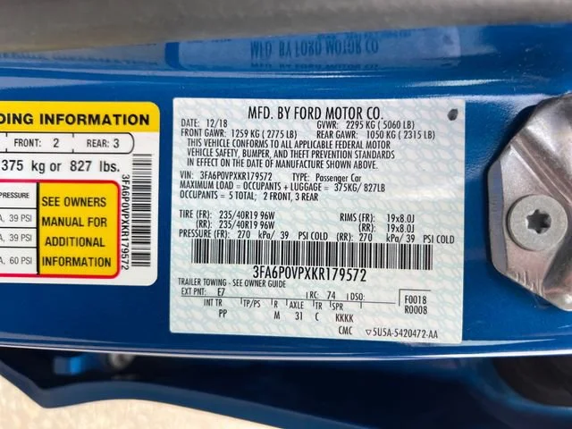 2019 Ford Fusion V6 Sport - Photo 17