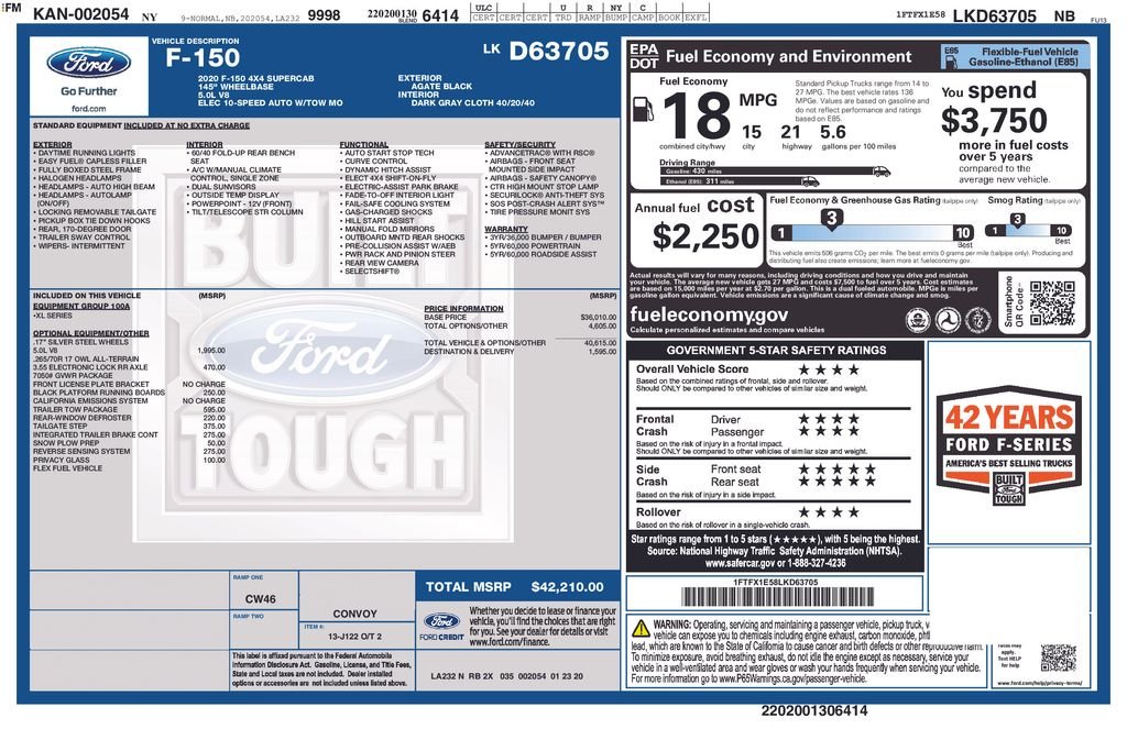 Used 2020 Black Metallic Ford XL image 2