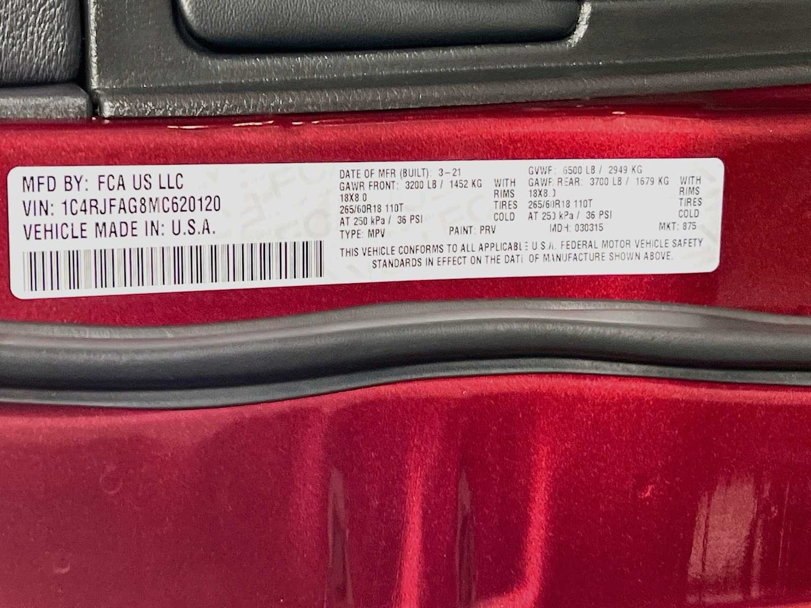 Used 2021 Velvet Red Pearlcoat Jeep Laredo E image 31
