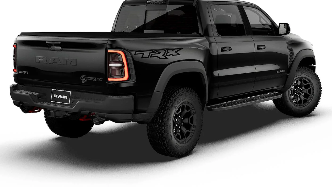 New 2027 Diamond Black Crystal Pearl-Coat Exterior Paint RAM TRX image 2