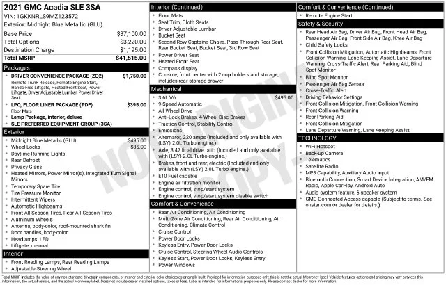 Used 2021 Blue GMC SLE image 55