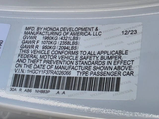 Certified Used 2024 Platinum White Pearl Honda EX image 33