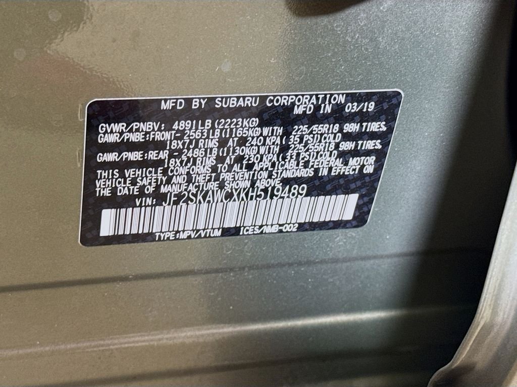 Used 2019 Jasper Green Metallic Subaru Touring image 32