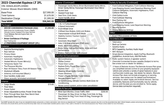 Used 2023 Black Chevrolet LT image 7