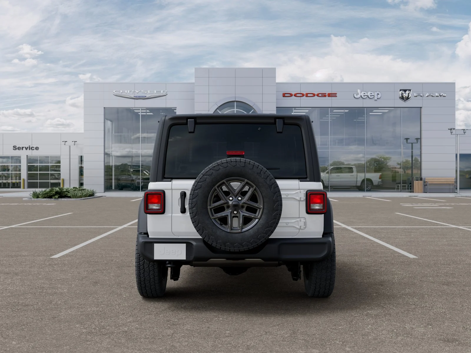 New 2026 Bright White Clear-Coat Exterior Paint Jeep Sport S image 35