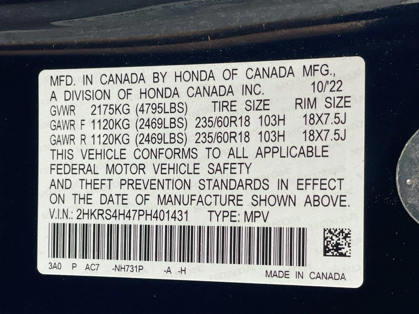 Certified Used 2023 Crystal Black Pearl Honda EX image 35