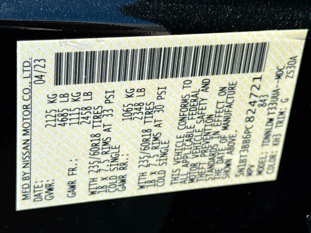 Used 2023 Black Nissan SV image 32