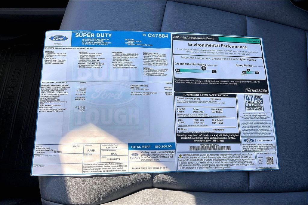 New 2025 Ford Super Duty F-250 XL 2D Standard Cab