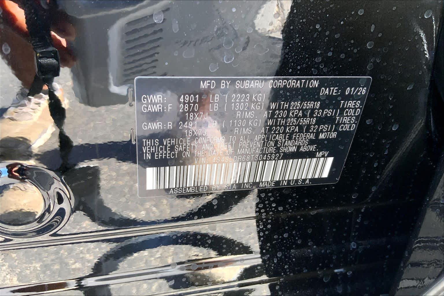 New 2026 CRYSTAL BLACK SILICA Subaru Limited image 18