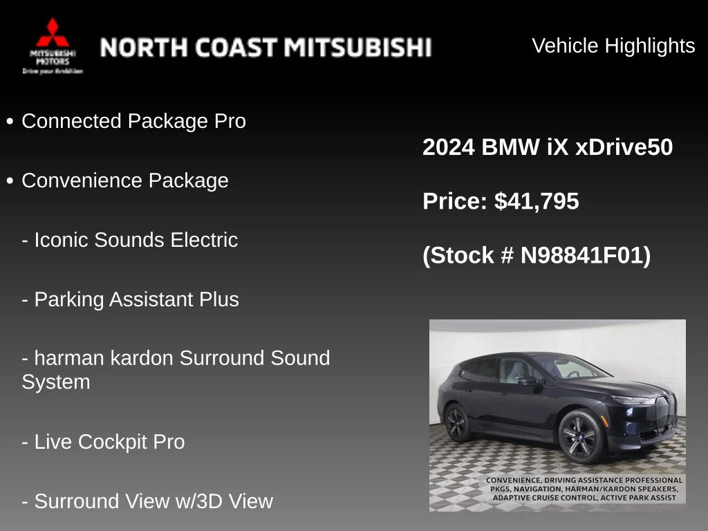 Used 2024 Black BMW xDrive50 image 2