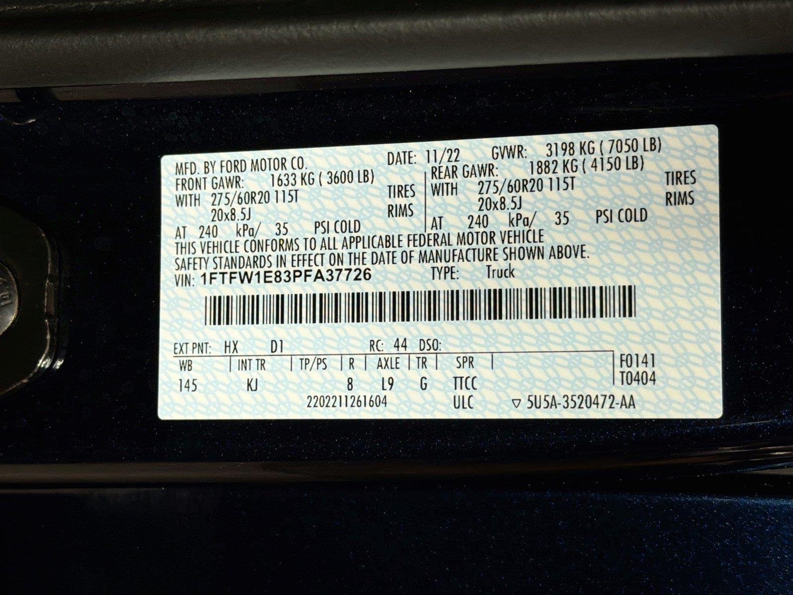 Used 2023 Antimatter Blue/Stone Gray Ford King Ranch image 41