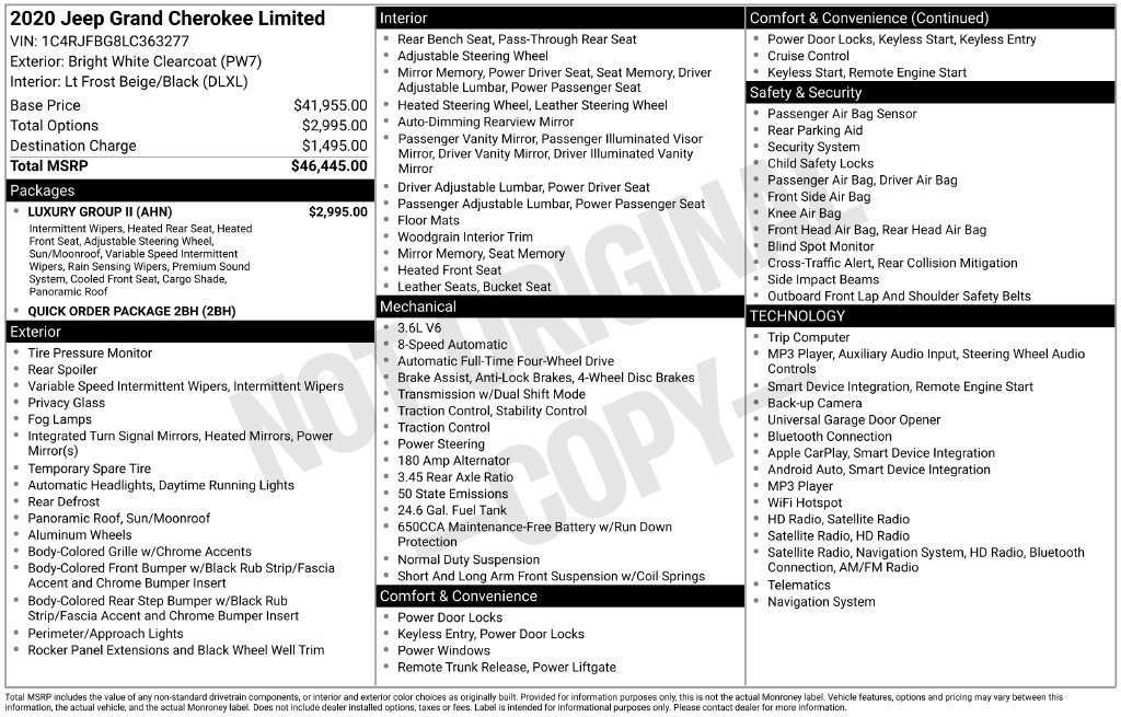 Used 2020 White Jeep Limited image 9