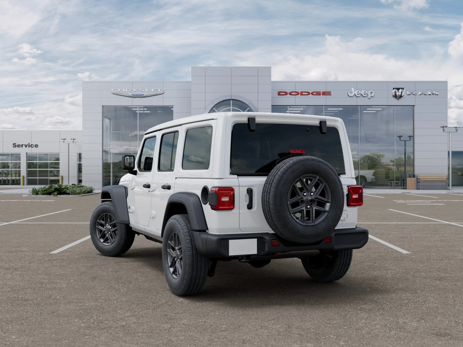 New 2026 Bright White Clear-Coat Exterior Paint Jeep Sport S image 30