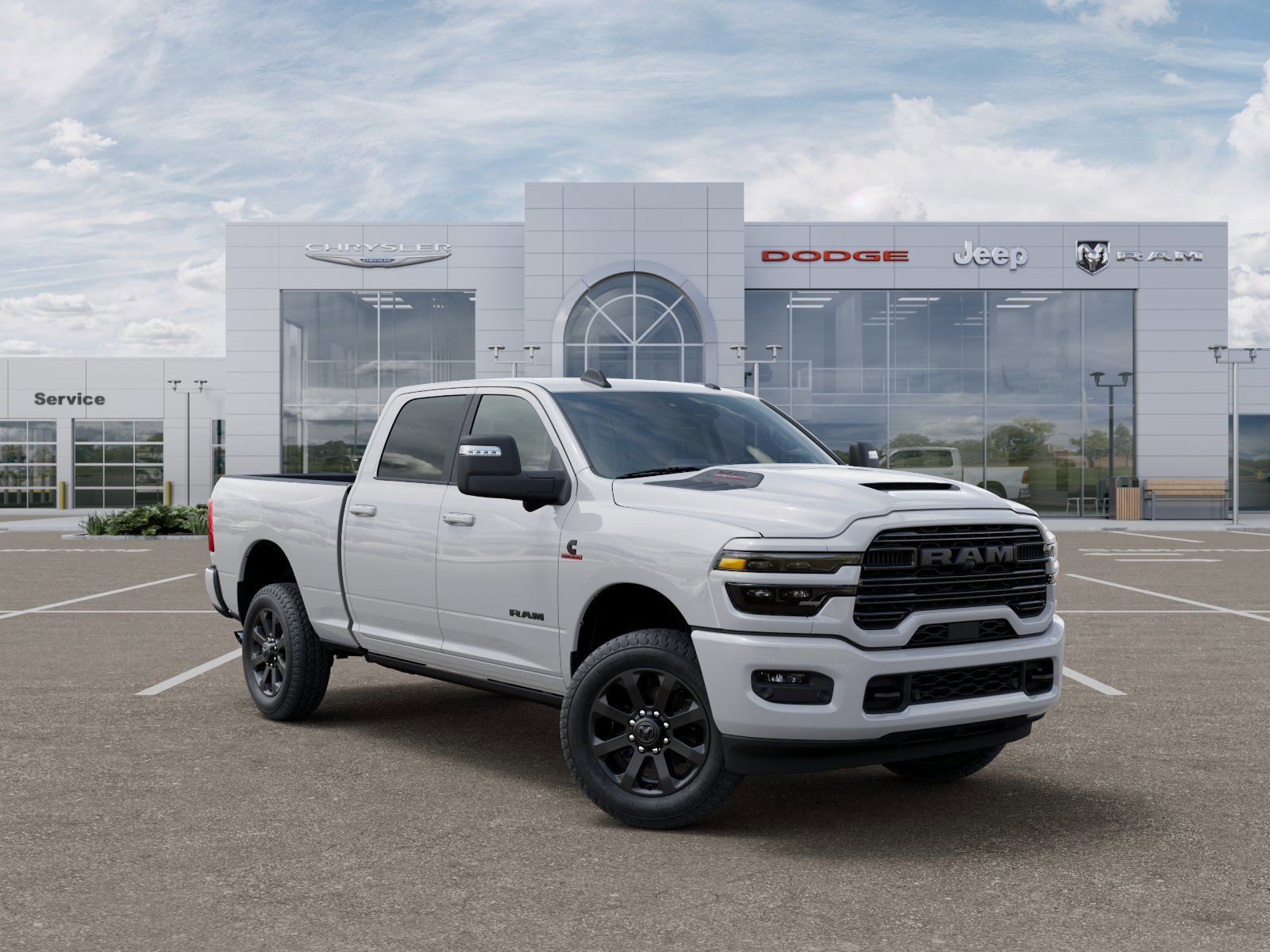 New 2026 Bright White Clear-Coat Exterior Paint RAM Laramie image 5