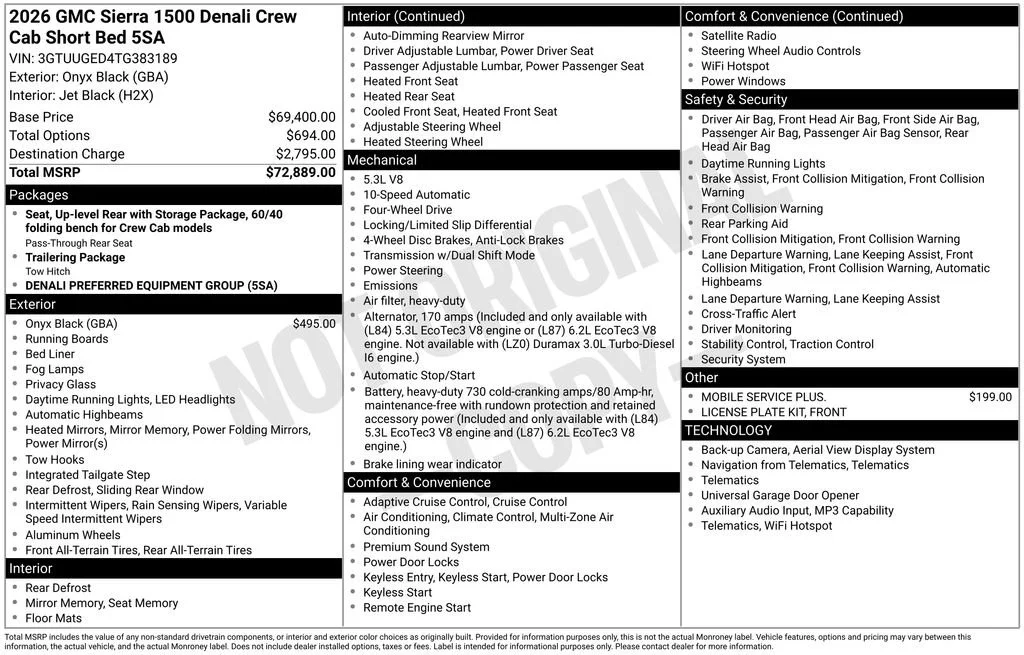 New 2026 Onyx Black GMC Denali image 17