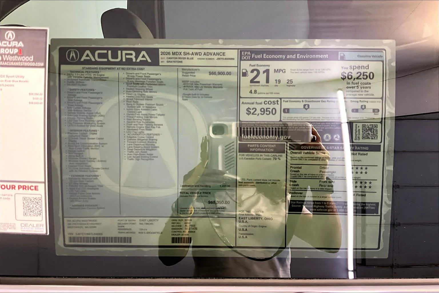 New 2026 Canyon River Blue Metallic Acura With Advance Package image 19