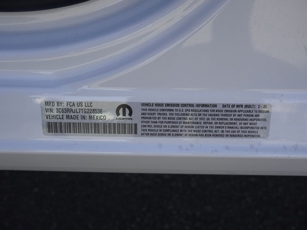 New 2026 Bright White Clear-Coat Exterior Paint RAM Laramie image 30