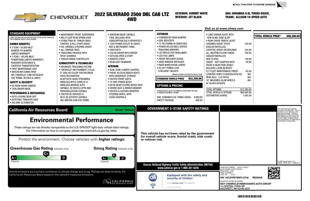 Used 2022 White Chevrolet LTZ image 3