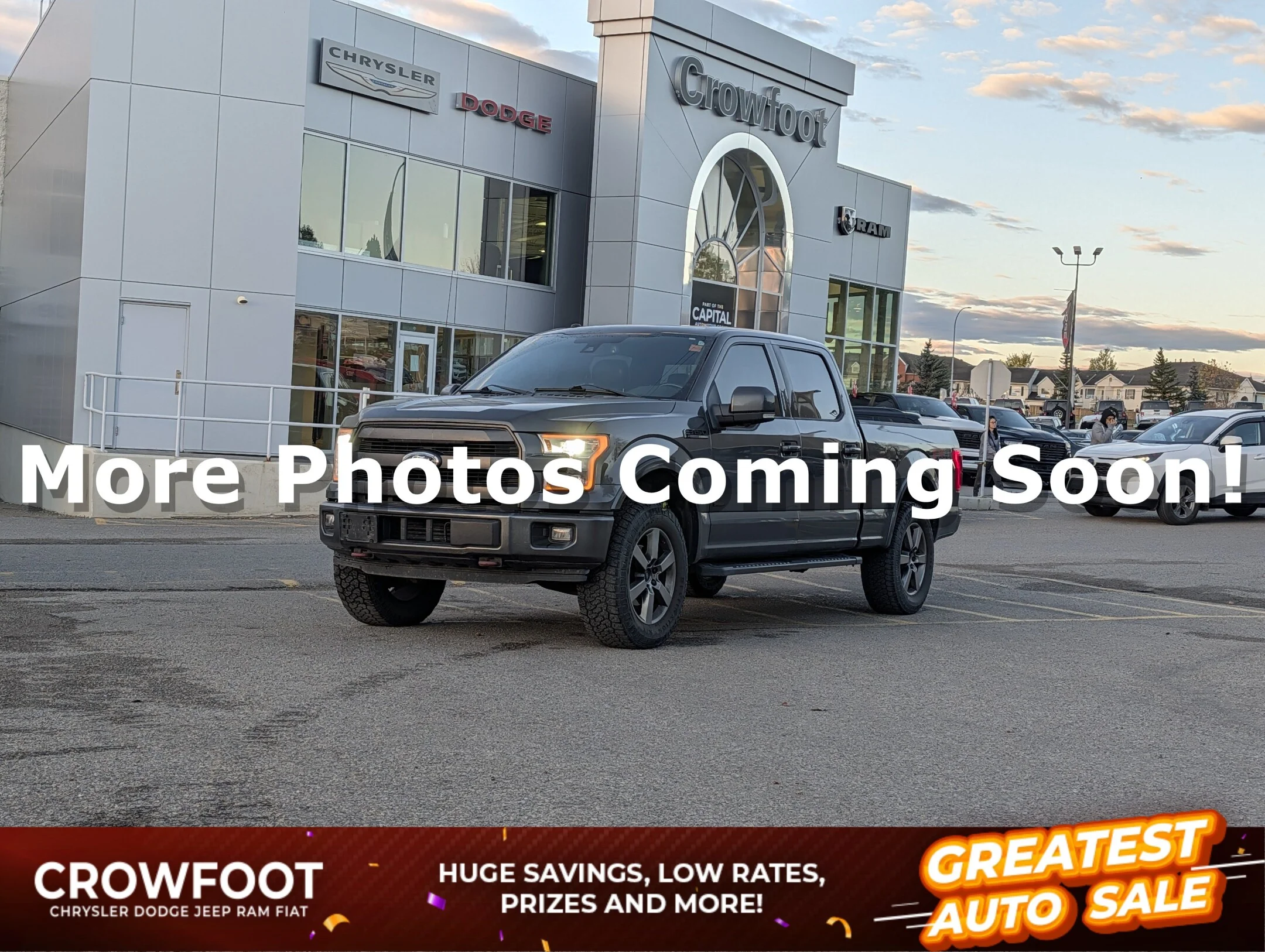 Used 2017 Grey Ford Lariat - 502A Pkg - Twin Panel Sunroof - Max - 4WD SuperCrew 157 Lariat image 1