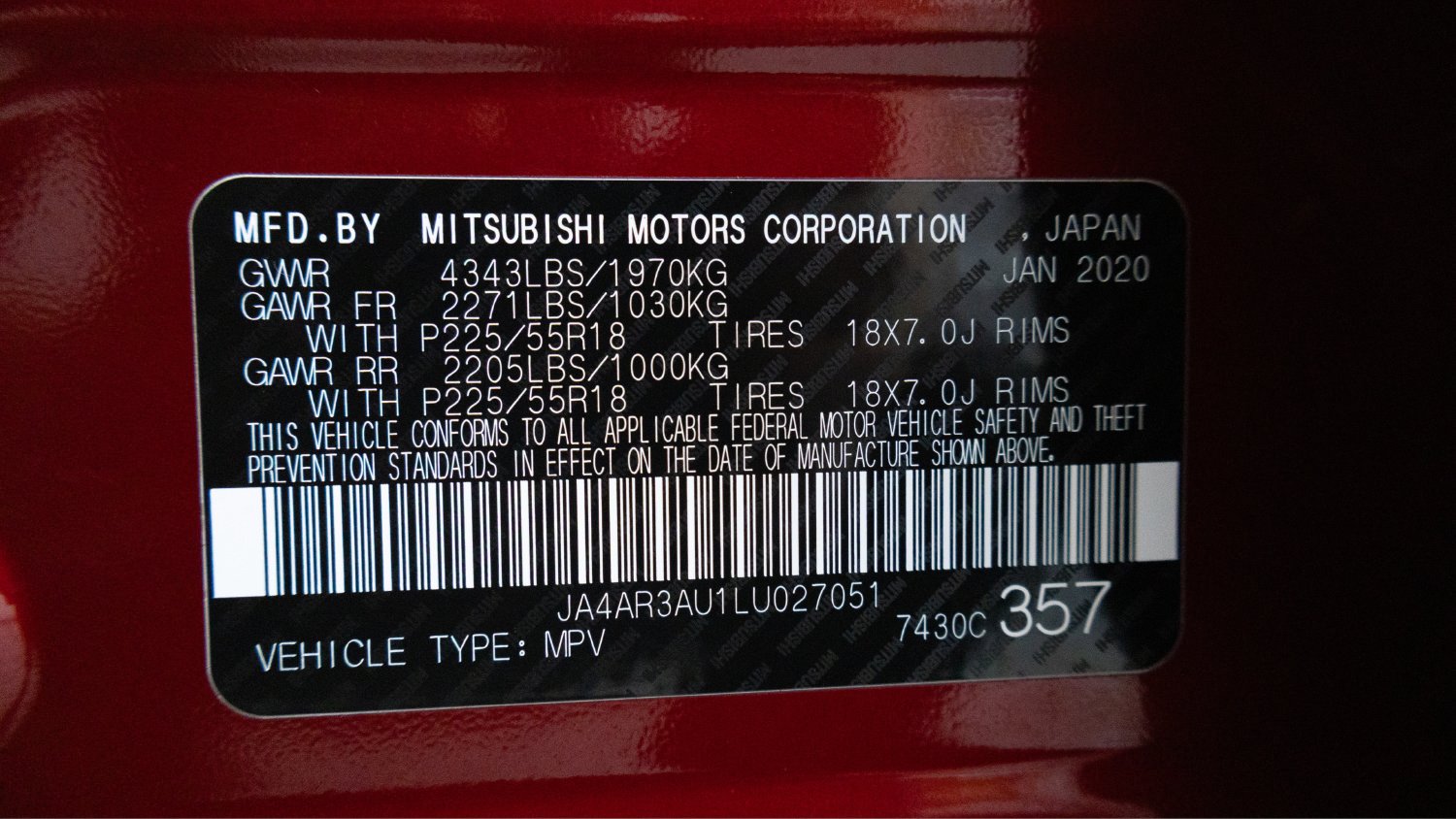 Used 2020 Red Mitsubishi 2.0 ES AWC image 22