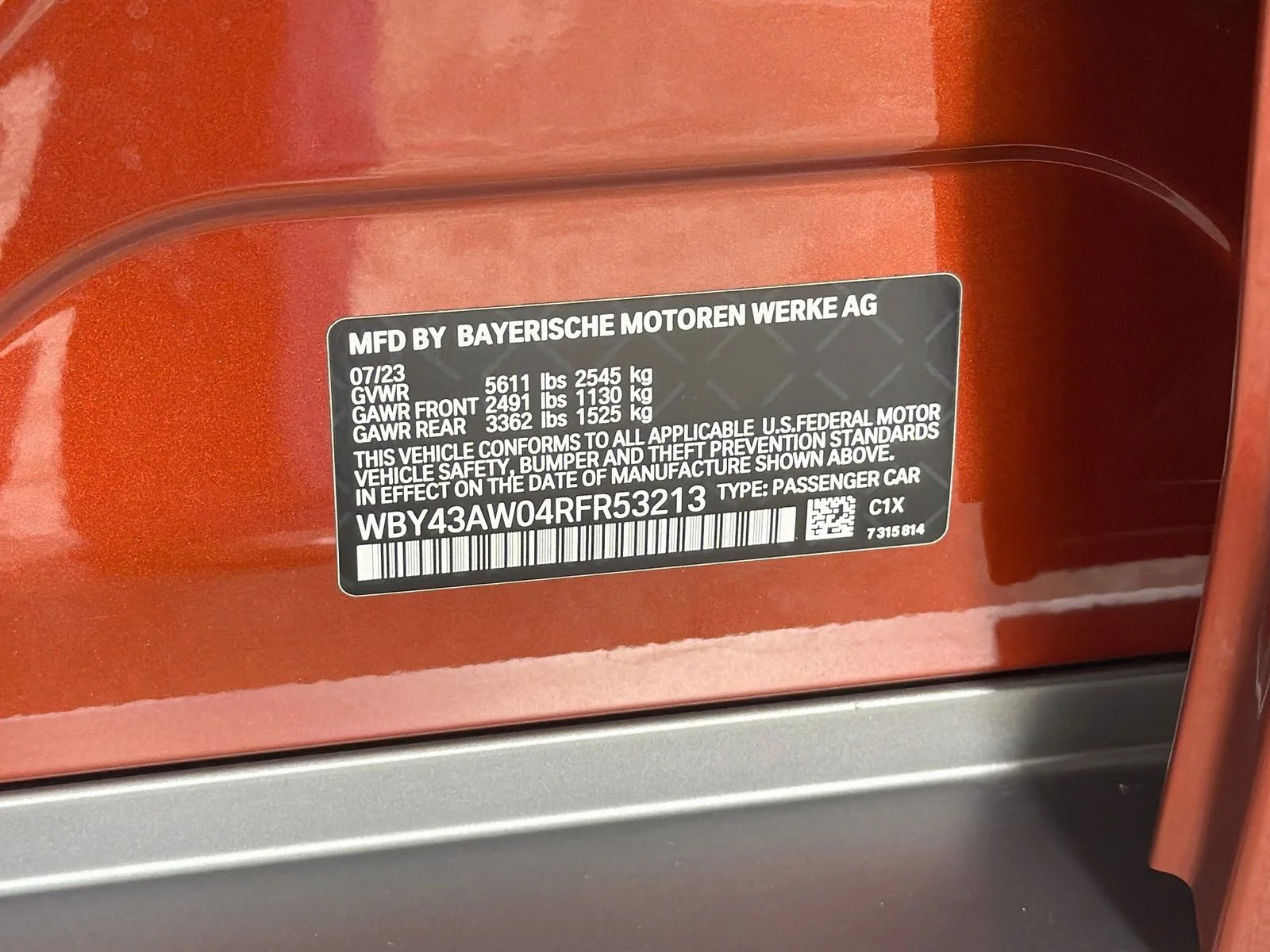 Certified Used 2024 Sunset Orange Metallic BMW eDrive35 image 34