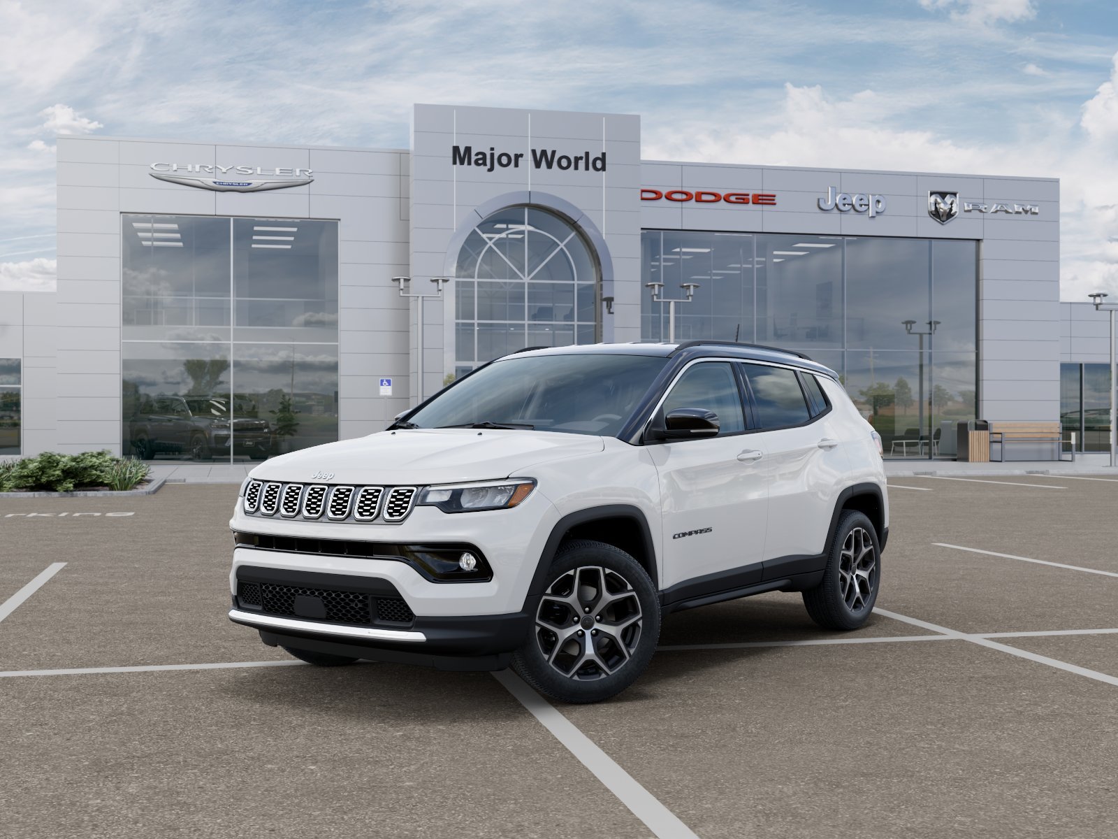 New 2026 Bright White Clear-Coat Exterior Paint Jeep Limited image 1