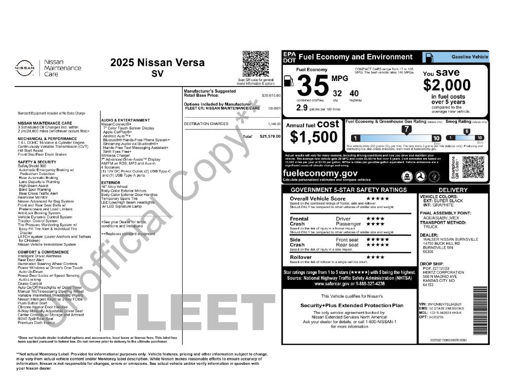 2025 Nissan Versa Sedan SV - Photo 27