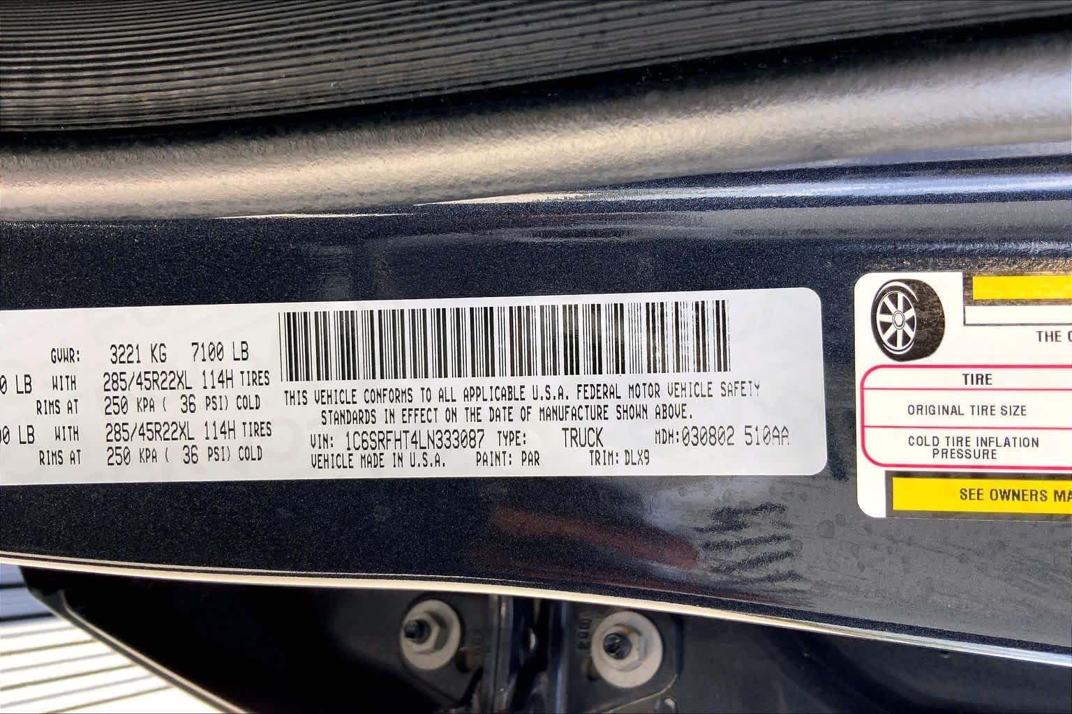 Used 2020 Maximum Steel Metallic Clearcoat Ram Limited image 36