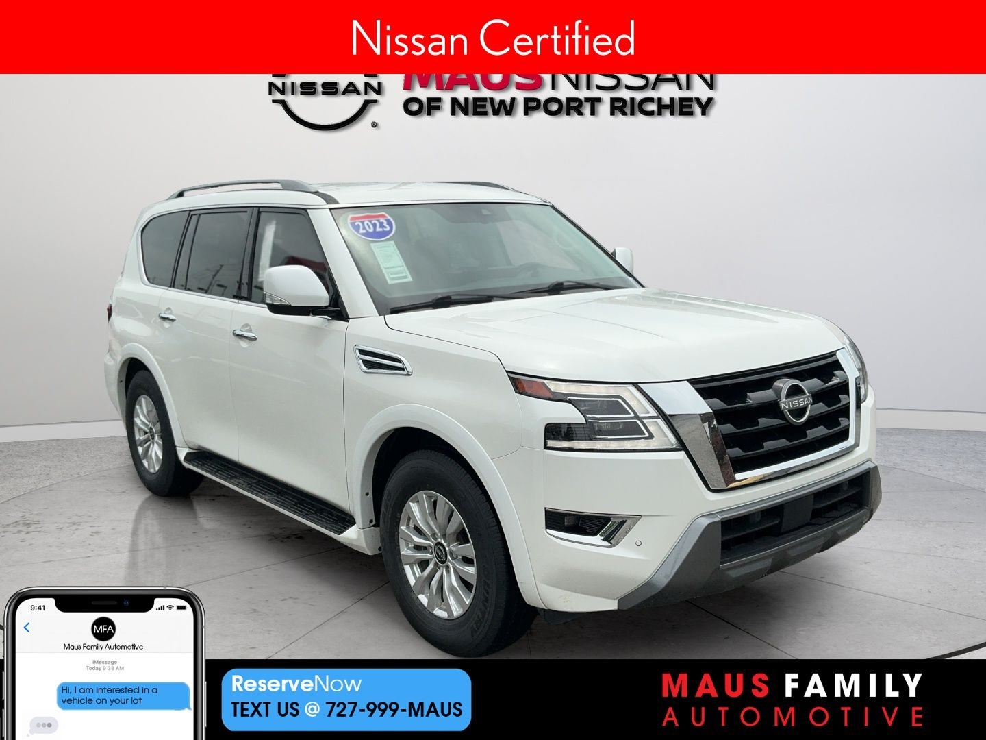 Certified Used 2023 White Nissan SV image 1