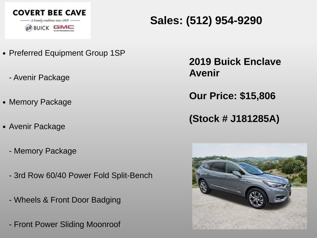 Used 2019 Includes Pitch Dark Night lower exterior accent color.) Buick Avenir image 6
