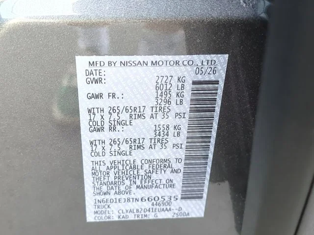New 2026 Gun Metallic Nissan Crew Cab SV image 32