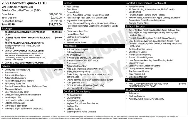 Used 2022 Red Chevrolet LT image 14