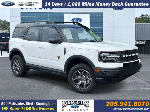 Certified Used 2022 Oxford White Ford Badlands image 1