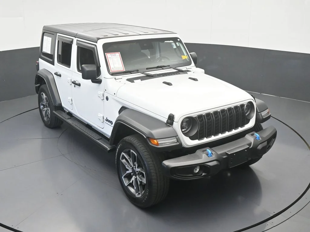 Used 2024 Bright White Clearcoat Jeep Sport S 4xe image 50