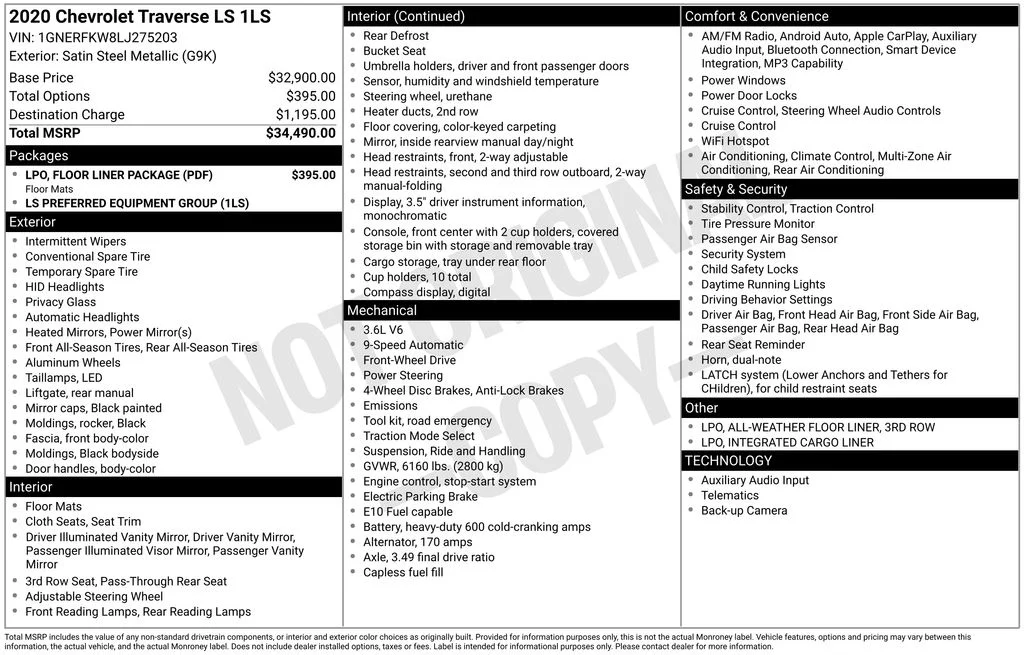 Used 2020 Gray Chevrolet LS image 10