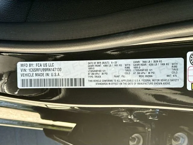 Used 2024 Diamond Black Crystal Pearlcoat Ram TRX image 44
