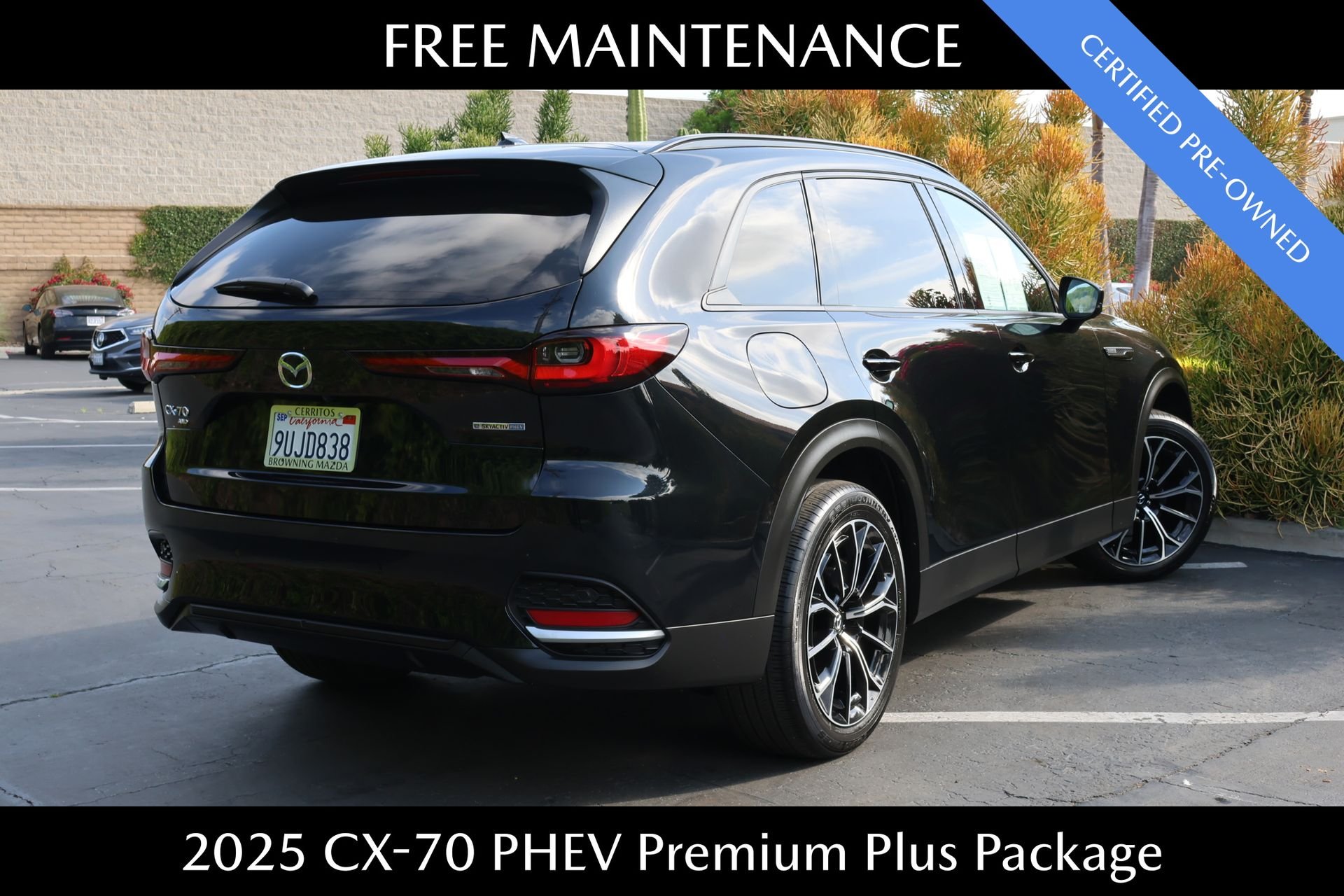 Certified 2025 Mazda CX-70 Premium Plus Package with VIN JM3KJEHA0S1132714 for sale in Cerritos, CA