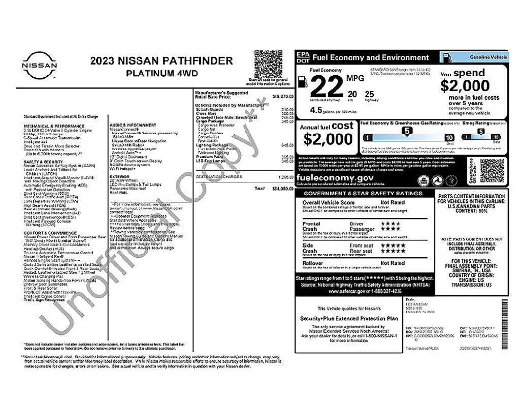 Certified Used 2023 Red Nissan Platinum image 36