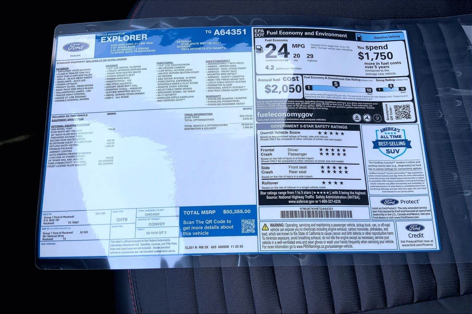 New 2026 Star White Metallic Tri-Coat Ford ST-Line image 19