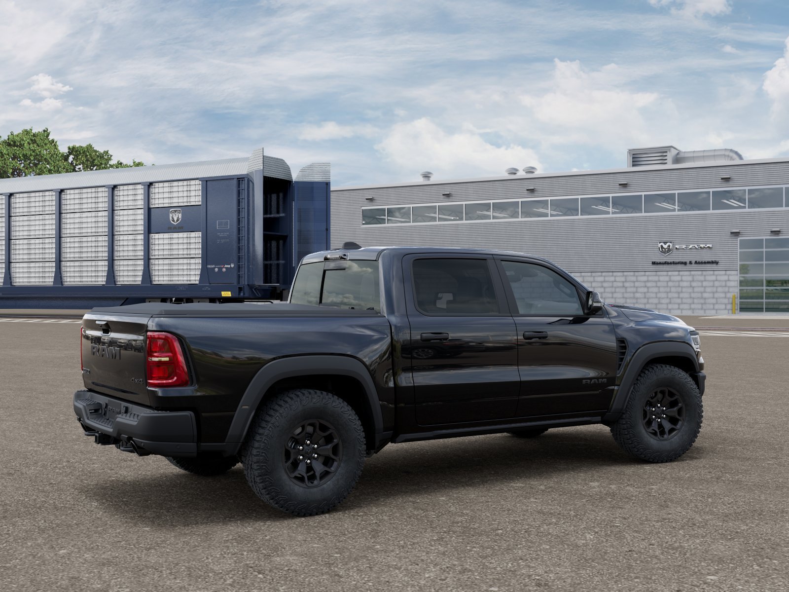 New 2026 Diamond Black Crystal Pearl-Coat Exterior Paint RAM RHO image 2
