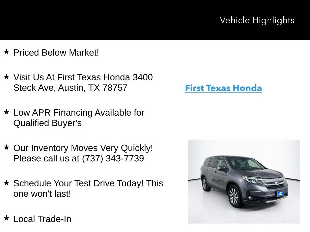 Certified Used 2019 Gray Honda EX-L image 10