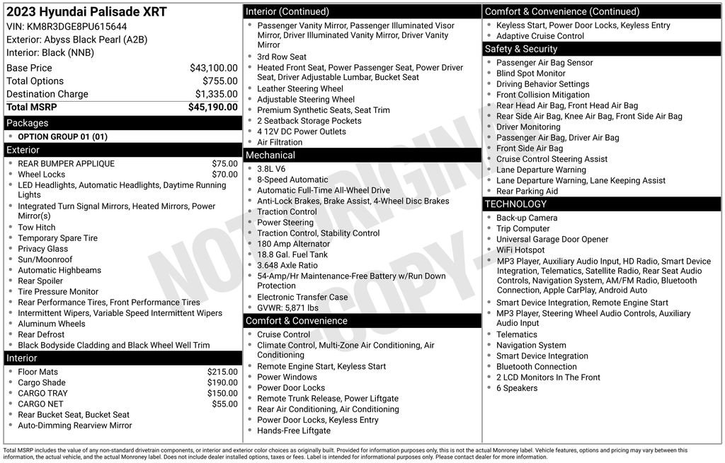 Used 2023 Black Hyundai XRT image 1