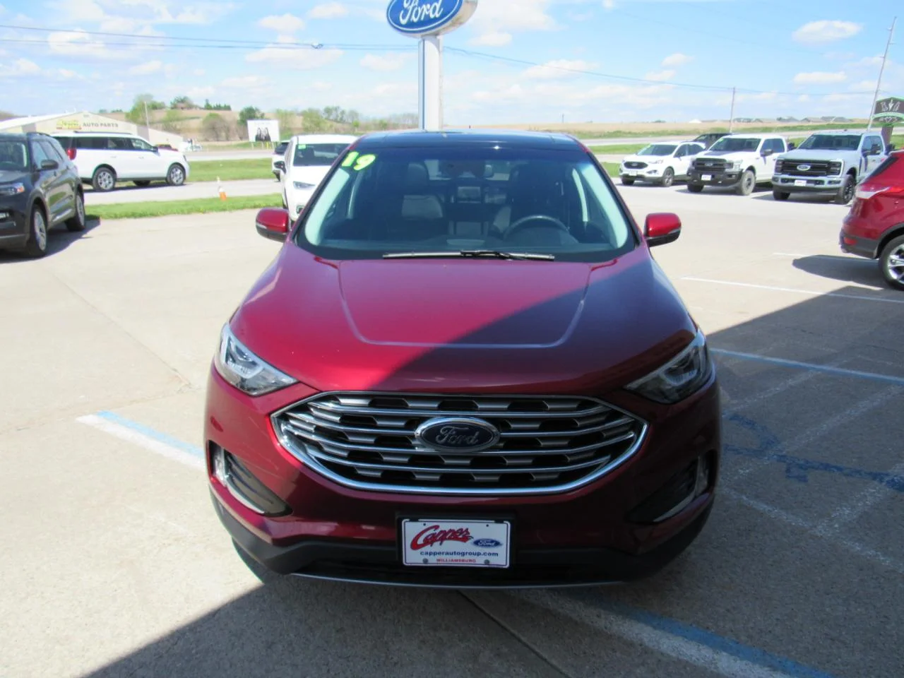 Used 2019 Ford Edge SEL with VIN 2FMPK4J90KBB46604 for sale in Williamsburg, IA