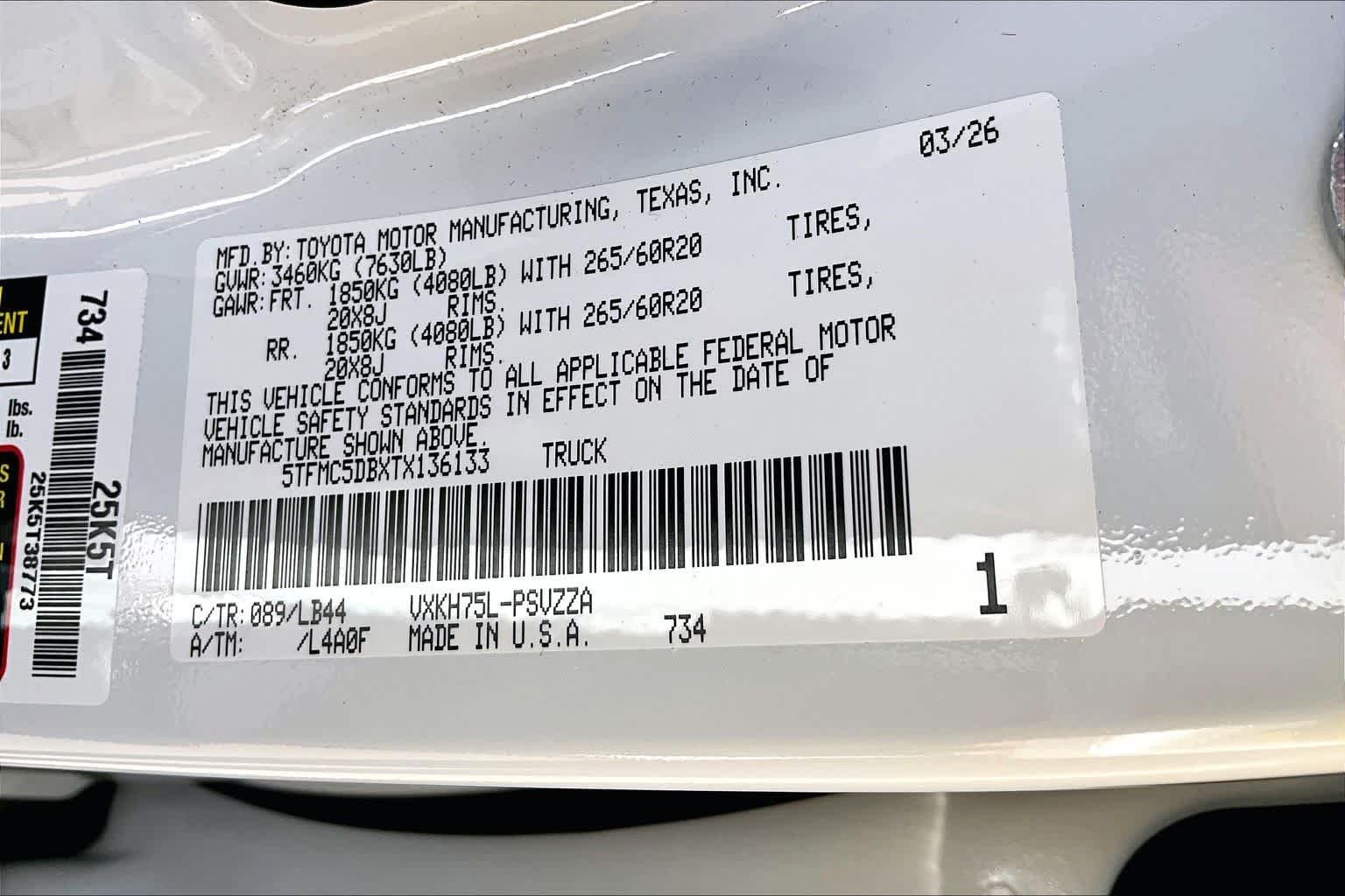 Used 2026 Wind Chill Pearl Toyota 1794 Edition Hybrid image 34