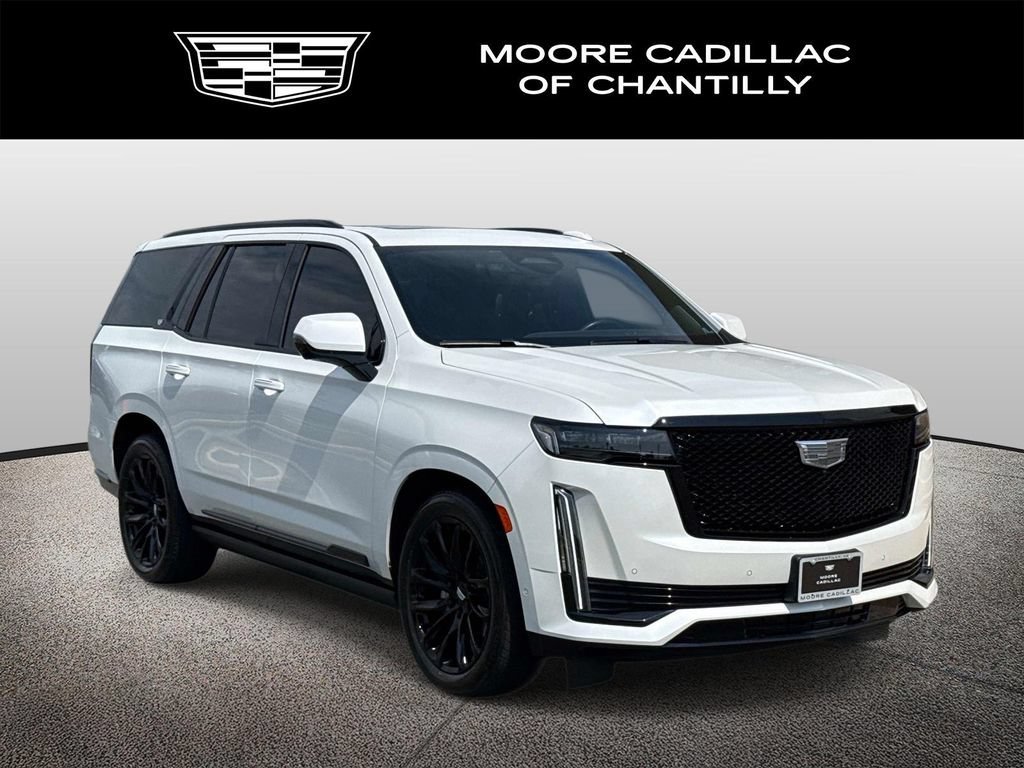 Certified Used 2023 CRYSTAL WHITE TRICOAT Cadillac 4WD Sport Platinum image 1