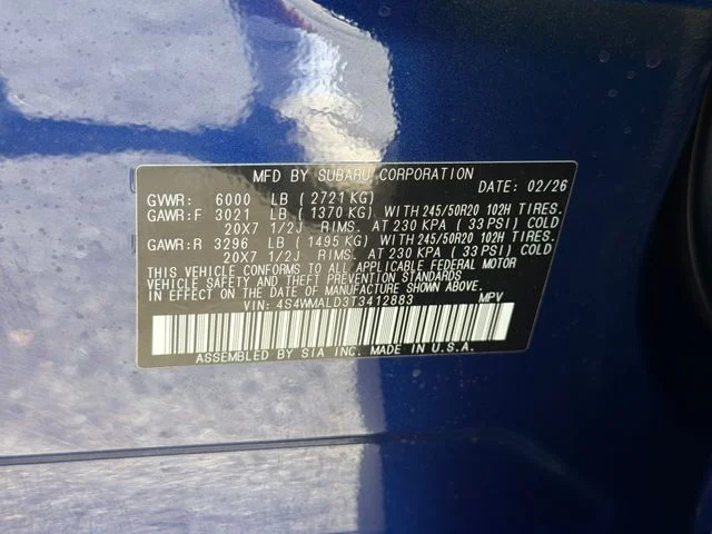 Used 2026 Blue Subaru Onyx Edition Touring image 30